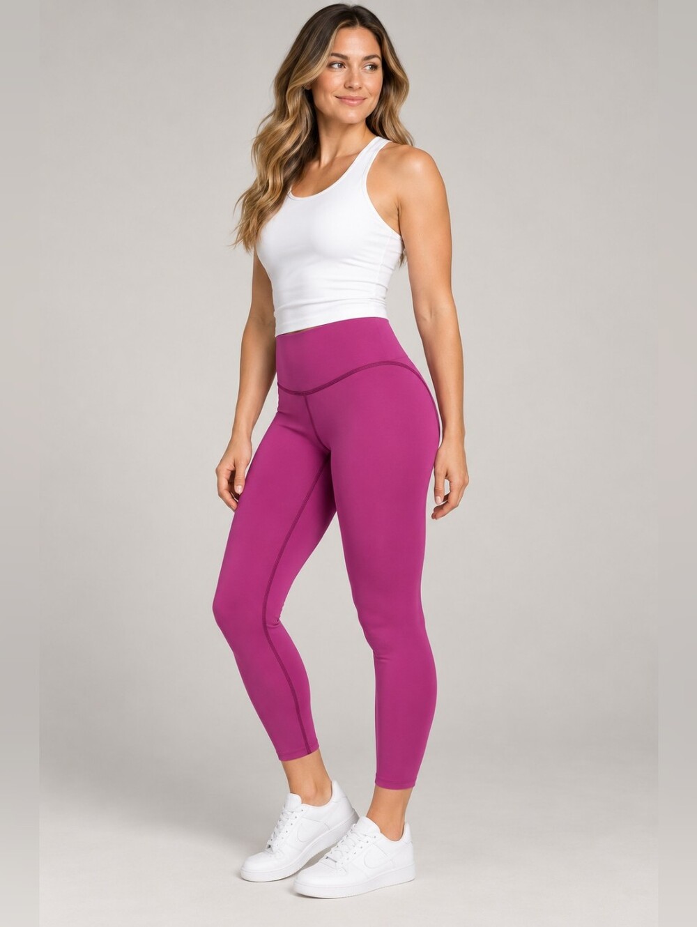 SPANX Booty Boost 7/8 Leggings XS Light Snapdragon Magenta NWT